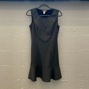 WHBM grey dress with ruffle bottom